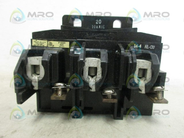 PUSHMATIC P4320 CIRCUIT BREAKER *NEW IN BOX*