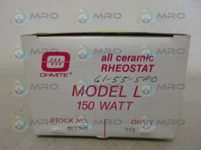 OHMITE RLS250 RHEOSTAT *NEW IN BOX*