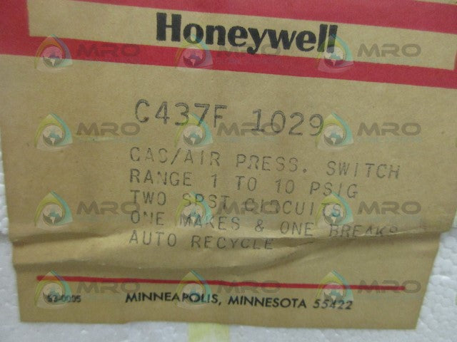 HONEYWELL C437F1029 PRESSURE SWITCH *FACTORY  SEALED*