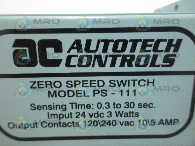 AUTOTECH CONTROLS PS-111 SPEED SWITCH *NEW NO BOX*