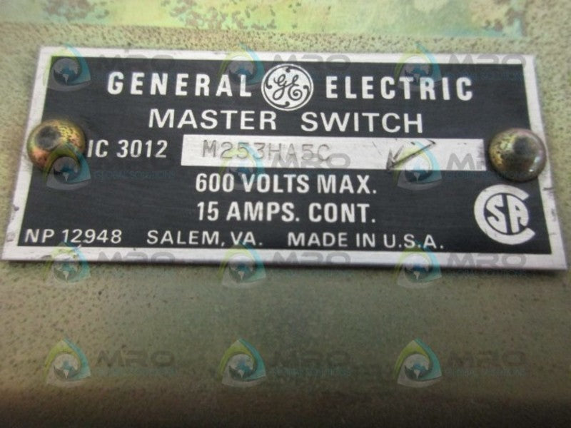 GENERAL ELECTRIC IC3012M253HA5C MASTER SWITCH *USED*