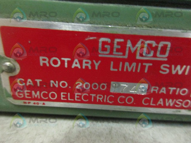 GEMCO 2000-174B ROTARY LIMIT SWITCH *USED*