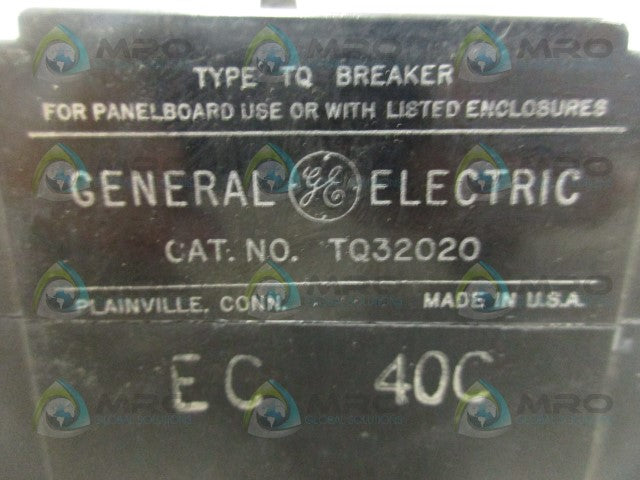 GENERAL ELECTRIC TQ32020 CIRCUIT BREAKER (AS PICTURED) *USED*