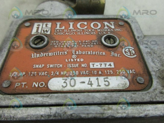 LICON 30-415 SNAP SWITCH *USED*