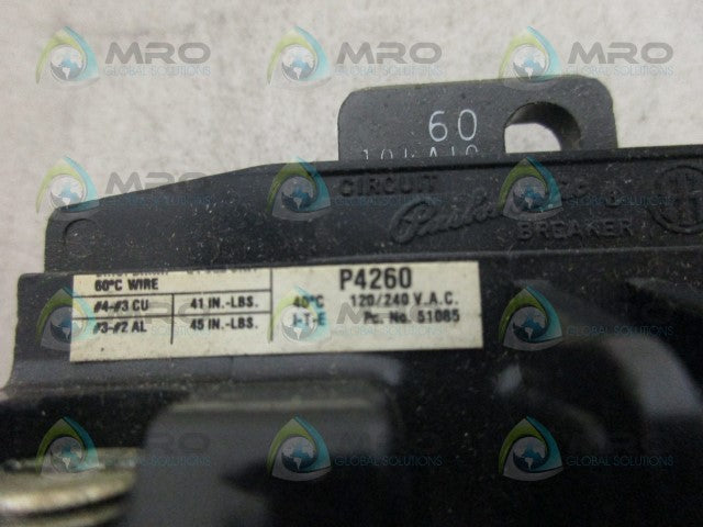 PUSHMATIC P4260 CIRCUIT BREAKER *NEW NO BOX*