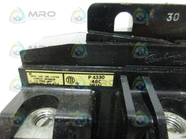 PUSHMATIC P4330 CIRCUIT BREAKER *NEW IN BOX*