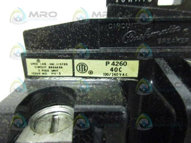 PUSHMATIC P4260 CIRCUIT BREAKER *NEW IN BOX*