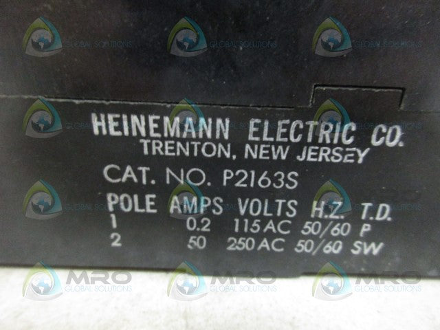 HEINEMANN ELECTRIC P2163S CIRCUIT BREAKER *NEW IN BOX*