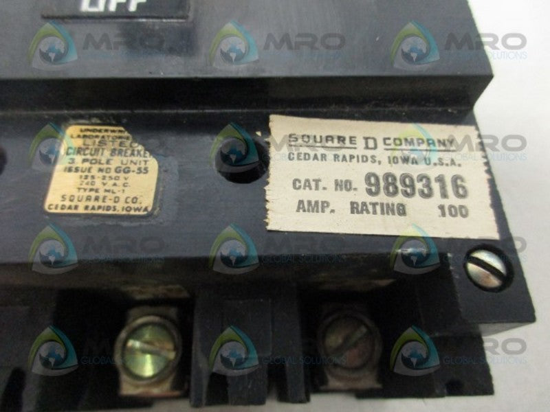 SQUARE D 989316 CIRCUIT BREAKER *NEW IN BOX*