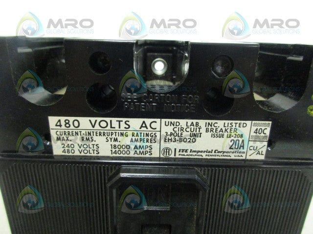 SIEMENS EH3-B020 CIRCUIT BREAKER *NEW IN BOX*