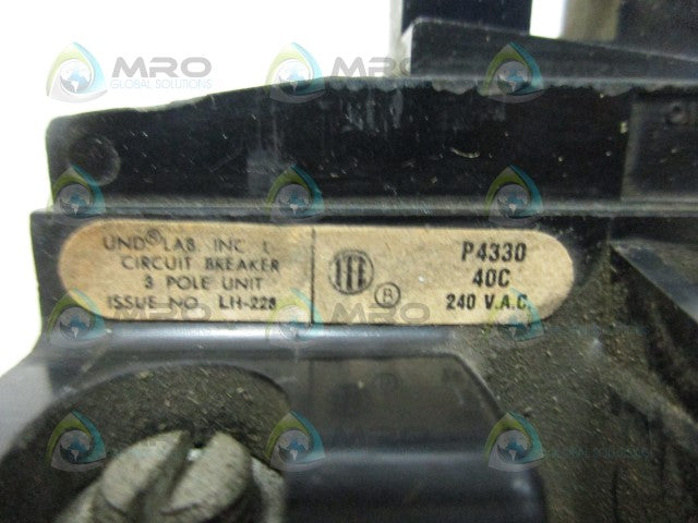 PUSHMATIC P4330 CIRCUIT BREAKER *USED*