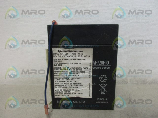 LITHONIA BP13-6 BATTERY *USED*