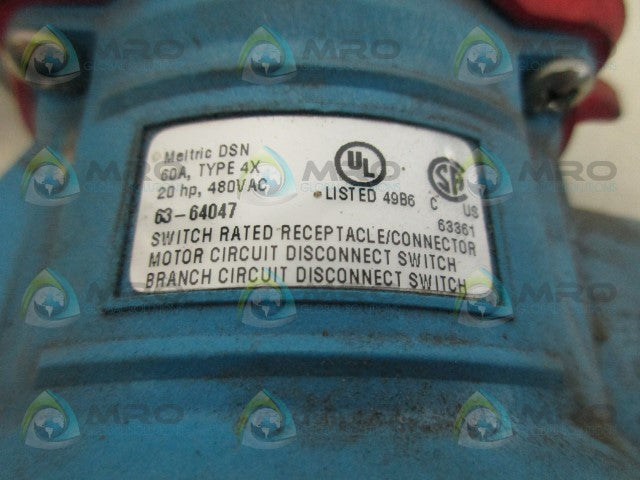 MELTRIC 63-64047 RECEPTACLE CONNECTOR *USED*