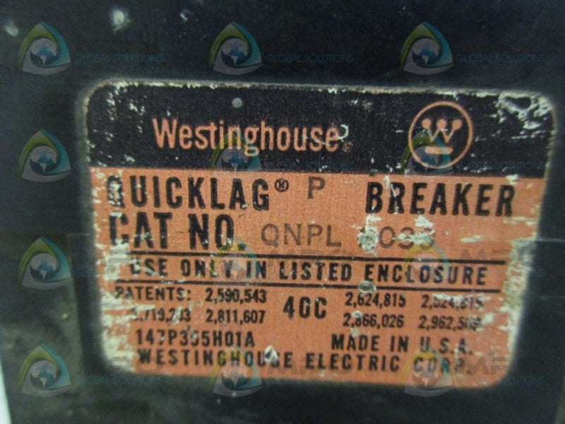 WESTINGHOUSE QNPL2030 CIRCUIT BREAKER *USED*