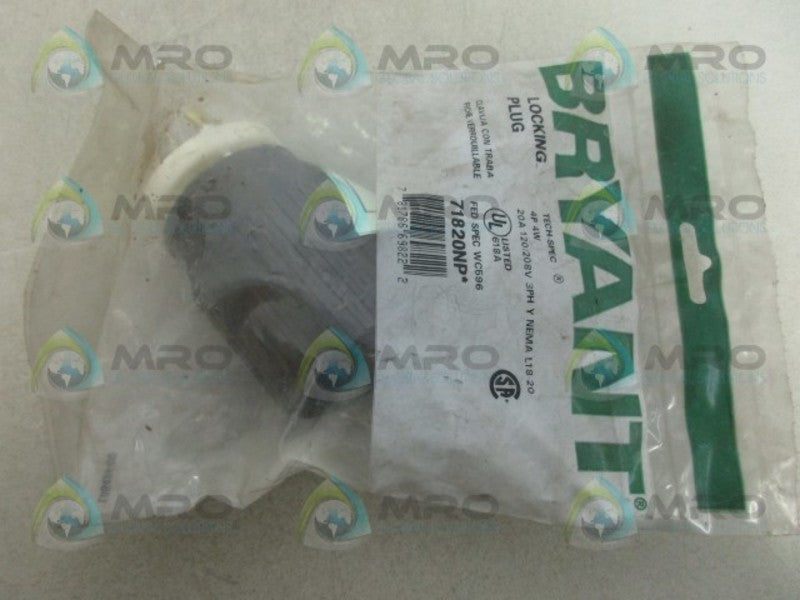 BRYANT 71820NP LOCKING PLUG * NEW IN FACTORY BAG *