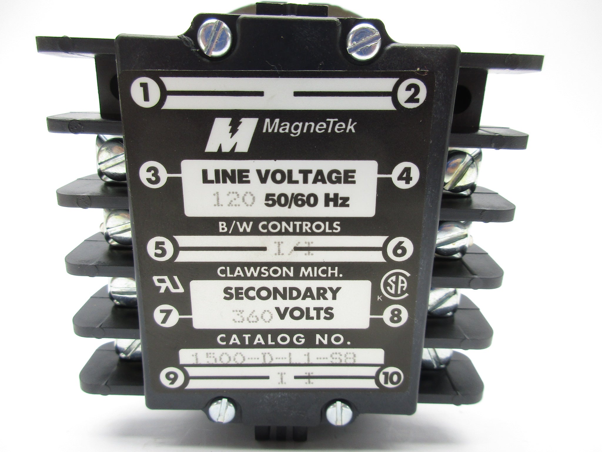 B/W CONTROLS 1500-D-L1-S8-OC-X 120V 60HZ NSMP