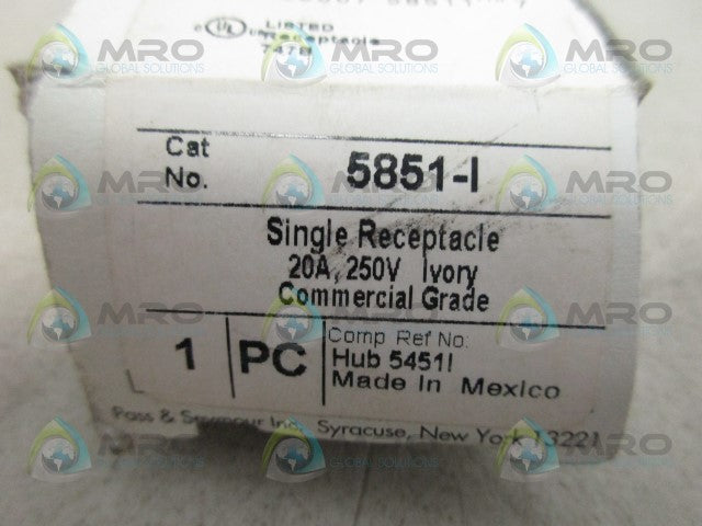 PASS & SEYMOUR 5851-I RECEPTACLE *NEW IN BOX*