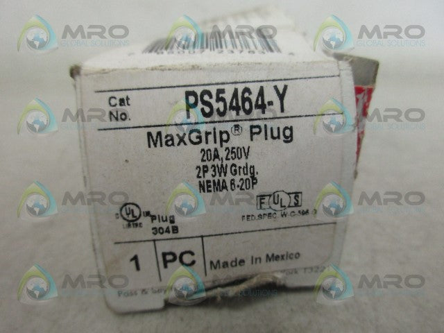 PASS & SEYMOUR PS5464-Y PLUG *NEW IN BOX*