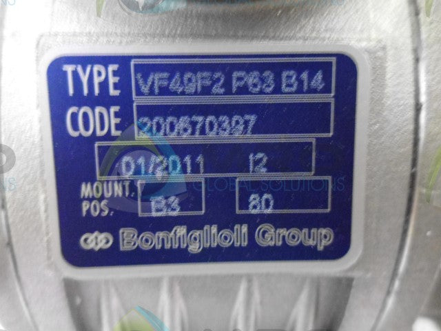 BONFIGIOLI VF49F2P63B14 MOTOR *NEW NO BOX*