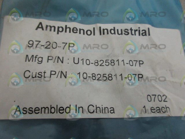 AMPHENOL 97-20-7P CONNECTOR *NEW IN FACTORY BAG*