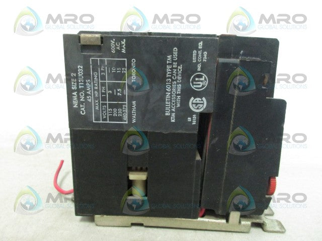 SYLVANIA T13U032 CONTACTOR *USED*