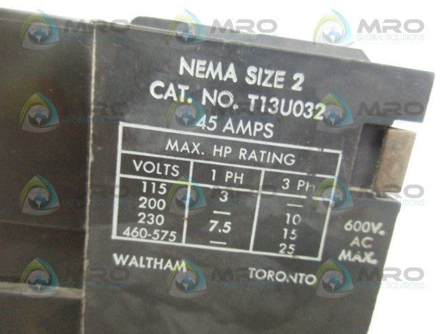 SYLVANIA T13U032 CONTACTOR *USED*