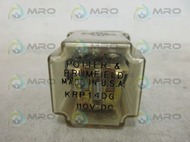 POTTER & BRUMFIELD KRP-14DG-110 RELAY 110VDC *USED*