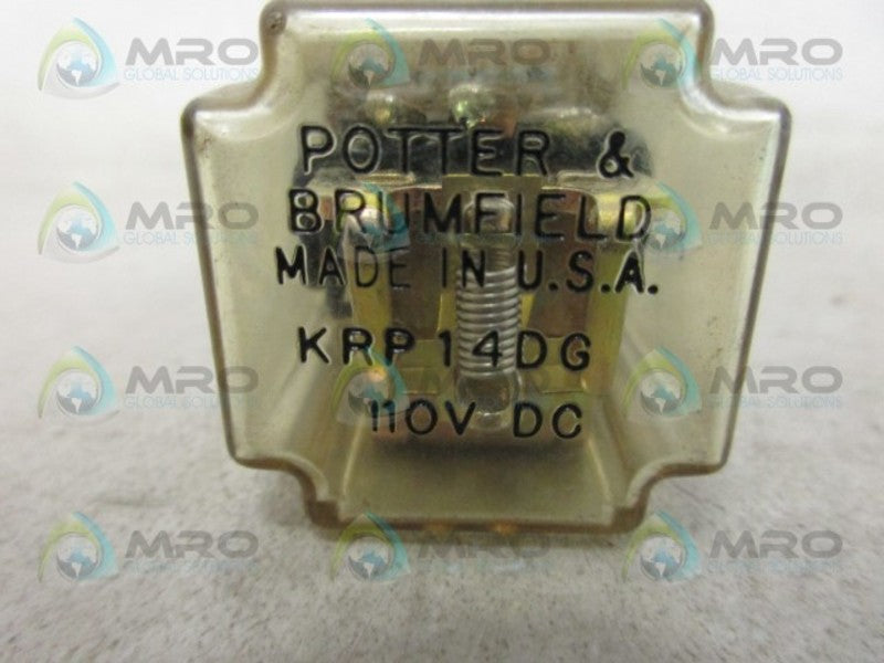 POTTER & BRUMFIELD KRP-14DG-110 RELAY 110VDC *USED*