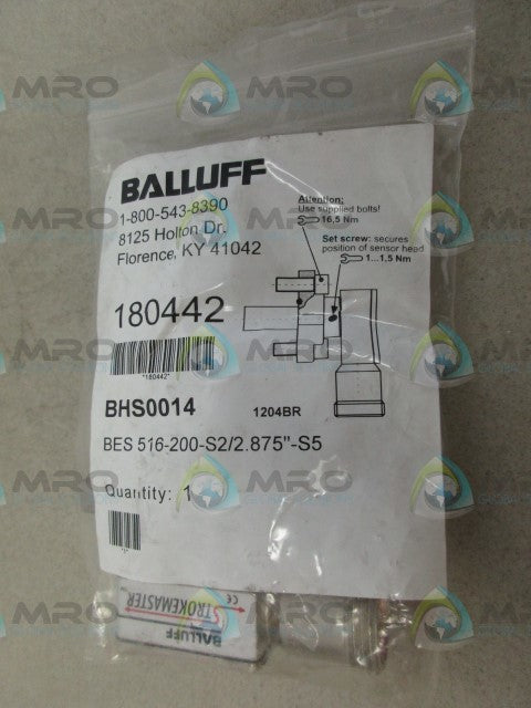 BALLUFF BES516-200-S2/2.875"-S5 PROXIMITY SWITCH * NEW IN FACTORY BAG *
