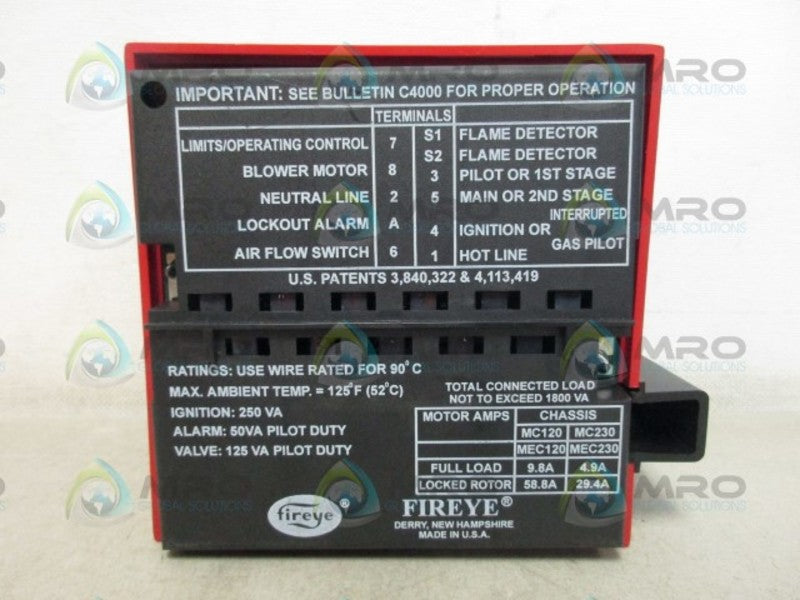 FIREYE MEC120R PROGRAMMER MODULE (AS PICTURED) *NEW NO BOX*