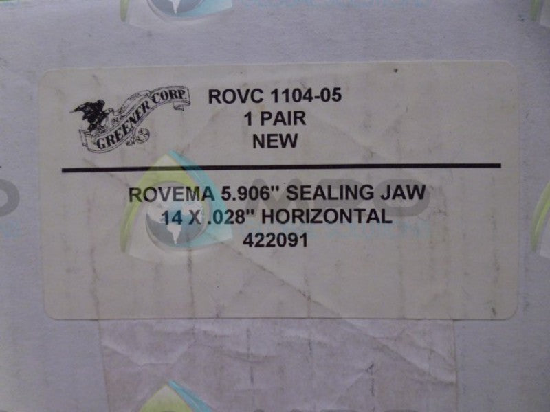 GREENER ROVC-1104 H28 SEALING JAW *NEW IN BOX*