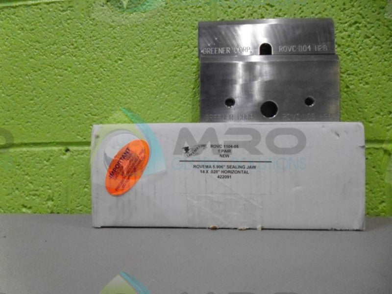 GREENER ROVC-1104 H28 SEALING JAW *NEW IN BOX*