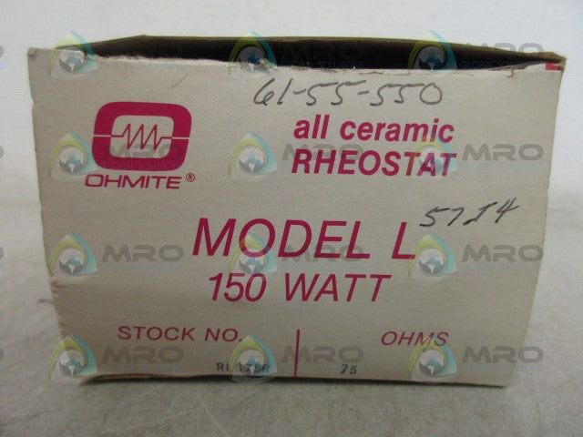 OHMITE RLS75R RHEOSTAT *NEW IN BOX*