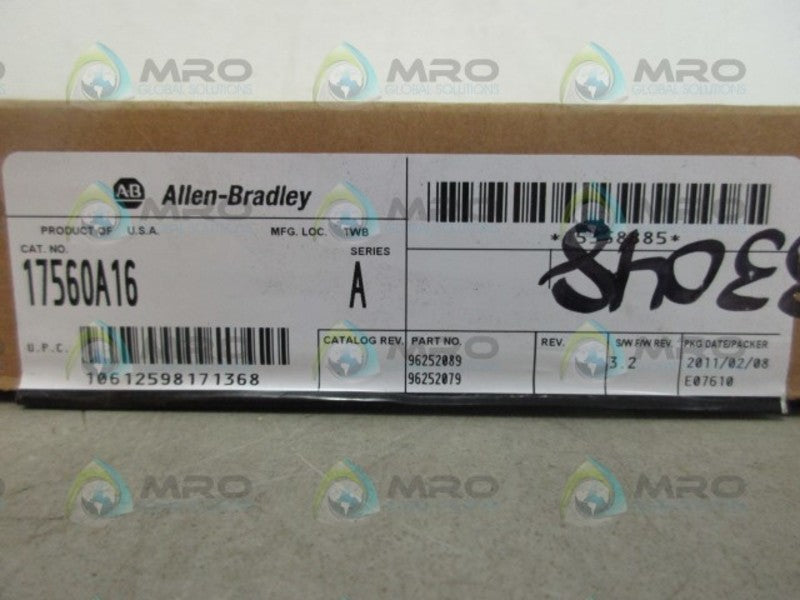 ALLEN BRADLEY 1756-OA16 SER. A F/W 3.2 DATE: 2011 *FACTORY SEALED*