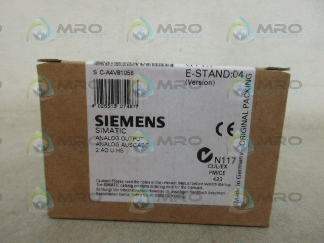 SIEMENS 6ES7135-4FB52-0AB0 ANALOG OUTPUT *FACTORY SEALED*