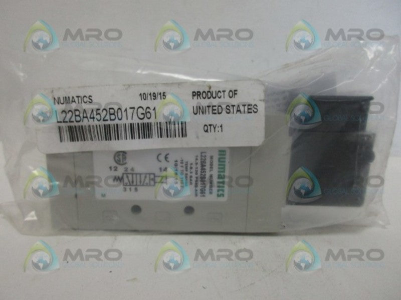 NUMATICS L22BA452B017G61 SOLENOID VALVE *NEW IN FACTORY BAG*