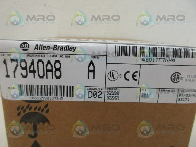 ALLEN BRADLEY 1794-OA8 SER. A DATE: 1998 *FACTORY SEALED*