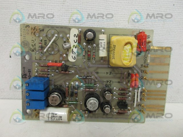 WESTINGHOUSE 2822A25G03 CONTROL BAORD *USED*