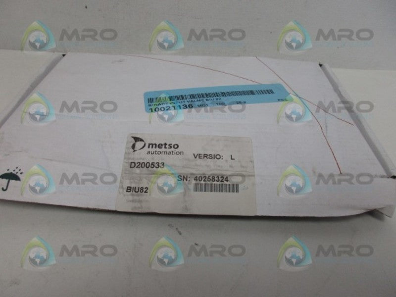 METSO BIU82 D200533 NSMP