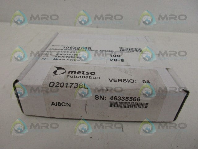 METSO AI8CN INPUT MODULE *NEW IN BOX*