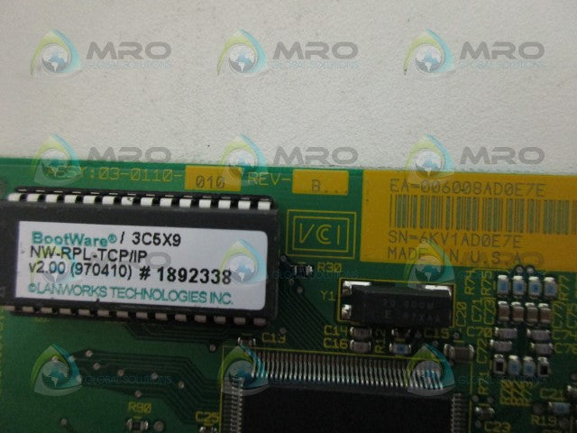 3COM 03-0110-010 NETWORK CARD *USED*