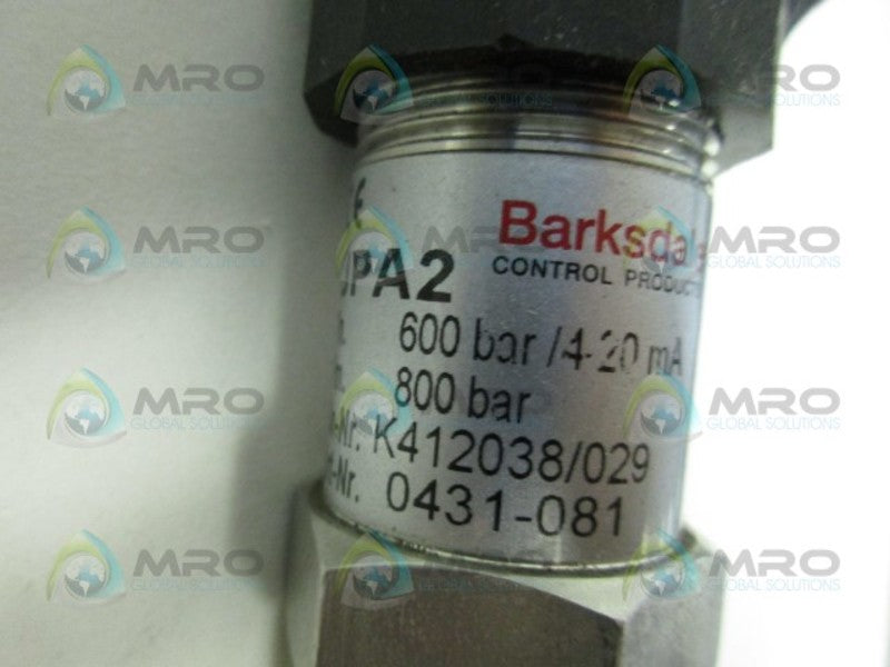BARKSDALE 0431-081 PRESSURE TRANSDUCER *NEW NO BOX*