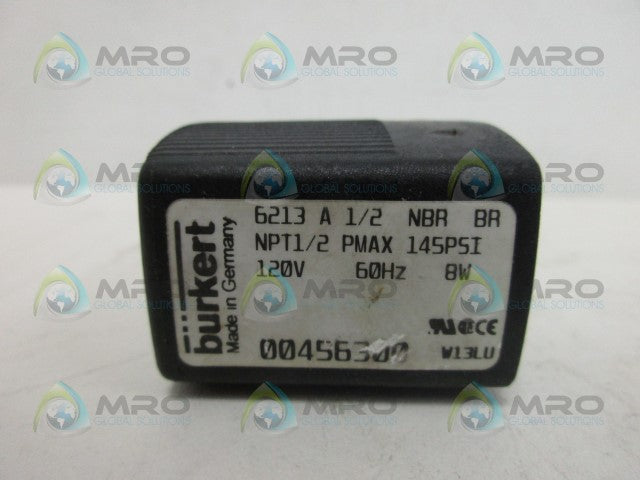 BURKERT 00456300 SOLENOID VALVE (AS PICTURED) *USED*