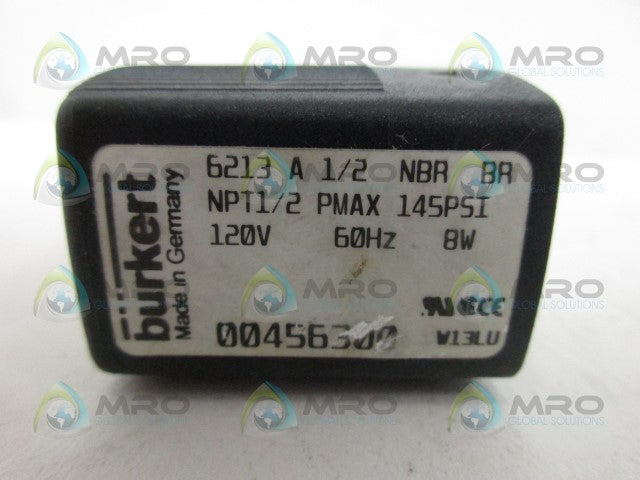 BURKERT 00456300 SOLENOID VALVE (AS PICTURED) *USED*
