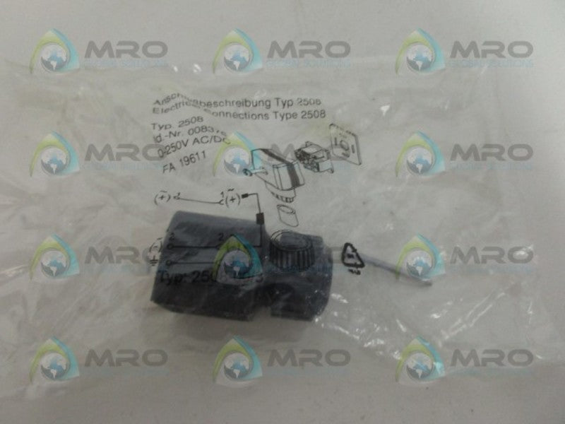 BURKERT 2508 PLUG CABLE CONNECTOR * NEW IN FACTORY BAG *