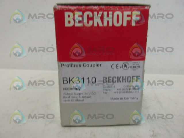 BECKHOFF BK3110 COUPLER *NEW IN BOX*