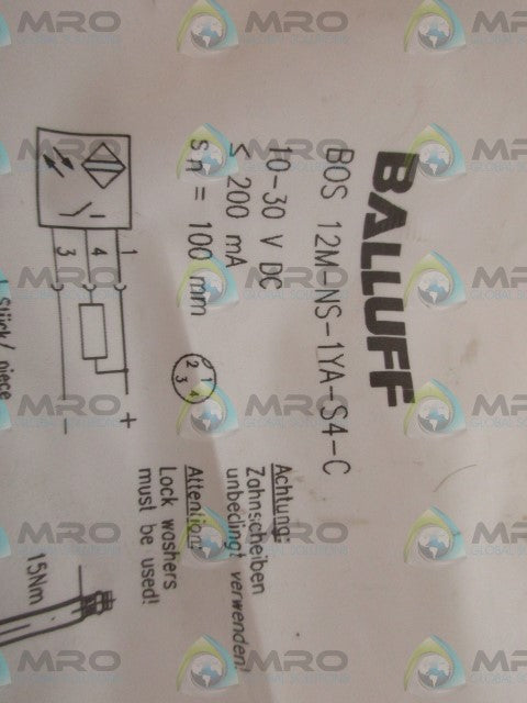 BALLUFF BOS12M-NS-1YA-S4-C SENSOR *NEW IN FACTORY BAG*