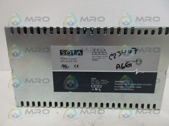SOLA SFL12-24-100 POWER SUPPLY *USED*