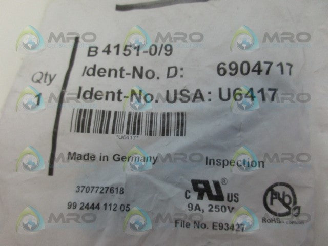 TURCK B4151-0/9 SENSOR CONNECTOR *NEW IN FACTORY BAG*