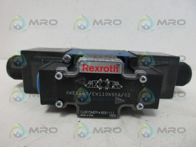 REXROTH 4WE6E6X/EW110N9DA/62 HYDRAULIC VALVE *NEW NO BOX*